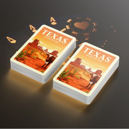 Jeu De Cartes Texas vintage