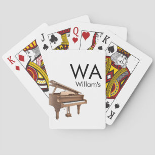 Jeu De Cartes Texte de nom de lettre initiale de monogramme musi