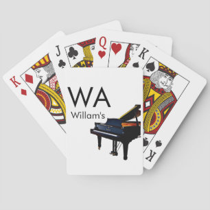 Jeu De Cartes Texte de nom de lettre initiale de monogramme musi