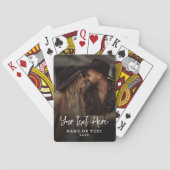 Jeu De Cartes Texte de script personnalisé Photo verticale (dos)