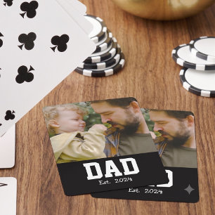 Jeu De Cartes Texte moderne gras personnalisé par papa