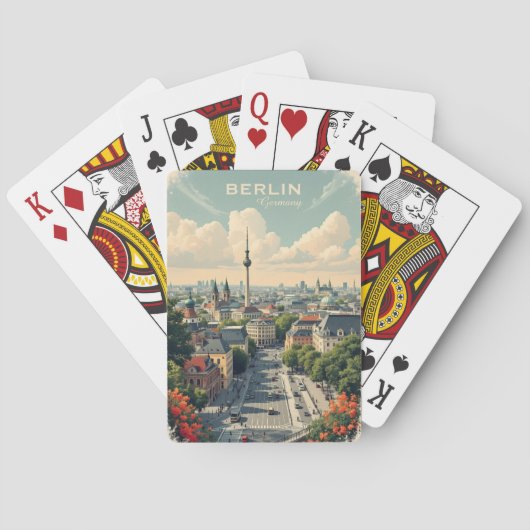 Jeu De Cartes Texte personnalisé Berlin, Allemagne (dos)