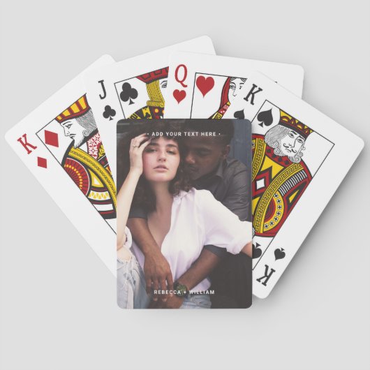 Jeu De Cartes Texte personnalisé minimal complet vertical Photo (dos)
