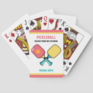 Jeu De Cartes Texte personnalisé Pickleball paddles