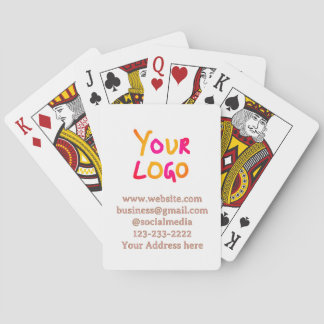 Jeu De Cartes texte simple minimal ajoutez votre logo/conception