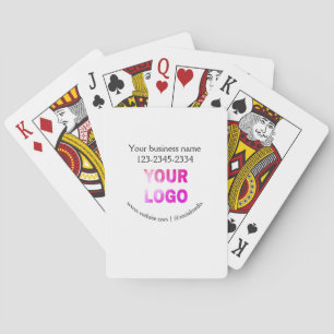 Jeu De Cartes texte simple minimal ajoutez votre logo/design ici