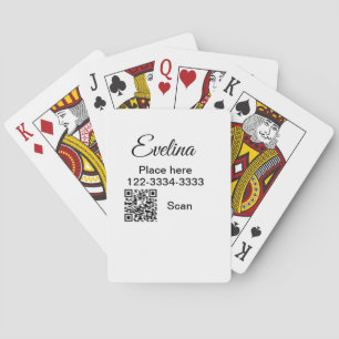 Jeu De Cartes Texte simple minimal ajoutez votre nom lieu ville