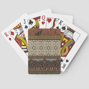 Jeu De Cartes Textile d'héritage avec les motifs décoratifs