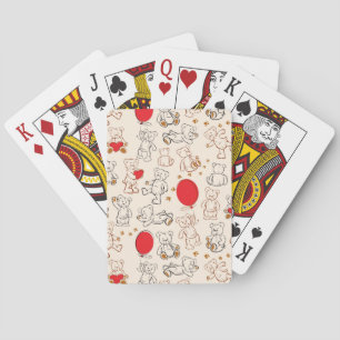 Jeu De Cartes Texture avec Nounours