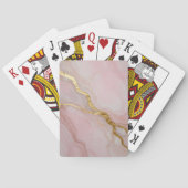Jeu De Cartes Texture de marbre doré et rose (dos)