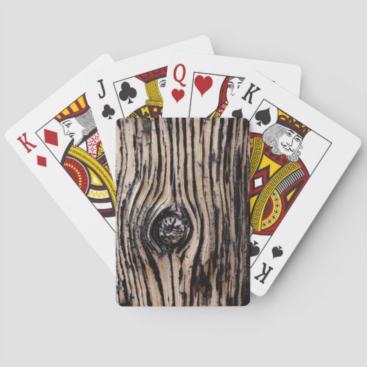 Jeu De Cartes Texture d'écorce d'arbre brûlé (dos)