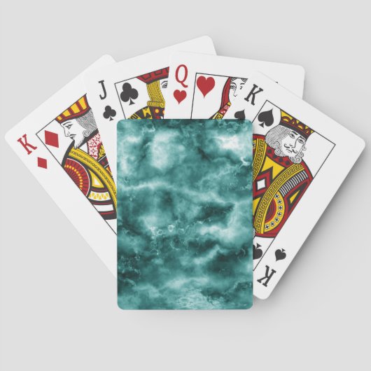 Jeu De Cartes Texture en marbre vert foncé (dos)