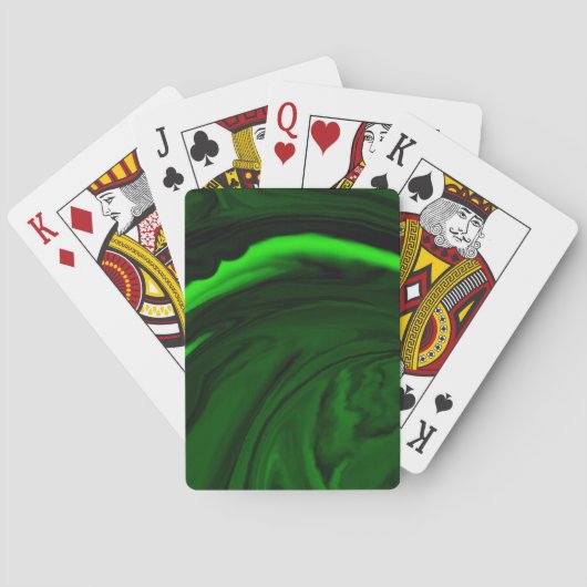 Jeu De Cartes Texture en pierre de malachite verte. (dos)