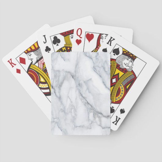 Jeu De Cartes Texture Marbre blanc (dos)