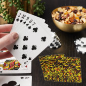 Jeu De Cartes Texture rustique dorée avec traits foncés et orang (In Situ)
