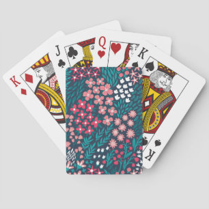Jeu De Cartes Texture vintage Fleur sans joint.