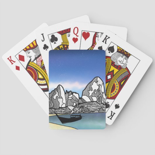 Jeu De Cartes Thaïlande Scène de plage tropicale (dos)