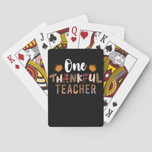 Jeu De Cartes Thanksgiving Un Merci Enseignant Leopard Fall Gro (dos)