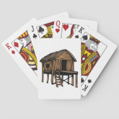Jeu De Cartes Thatched House Wooden Home Playing Cards (dos)