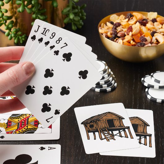 Jeu De Cartes Thatched House Wooden Home Playing Cards