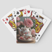 Jeu De Cartes Thé à la rose de chou rose (dos)