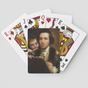 Jeu De Cartes The Artist and his son Raphael, c.1773 (oil on can