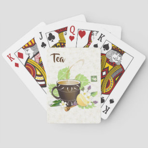 Jeu De Cartes Thé Citron Miel Botanique Floral Jardin