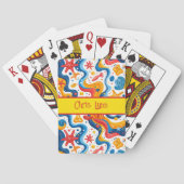 Jeu De Cartes Thème abstrait de plage avec étoile de mer (dos)
