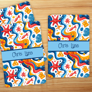 Jeu De Cartes Thème de plage Abstrait avec Starfish