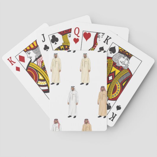 Jeu De Cartes Thobe traditionnel saoudien pour hommes (dos)