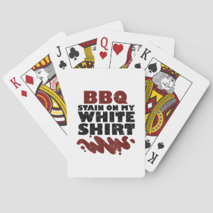 Jeu De Cartes Tige barbecue sur mon blanc
