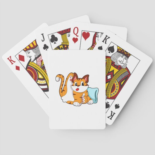 Jeu De Cartes Tiger chat avec Coussin (dos)