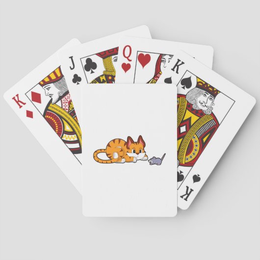 Jeu De Cartes Tiger chat avec souris (dos)