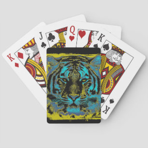 Jeu De Cartes Tiger Face Close-Up 12