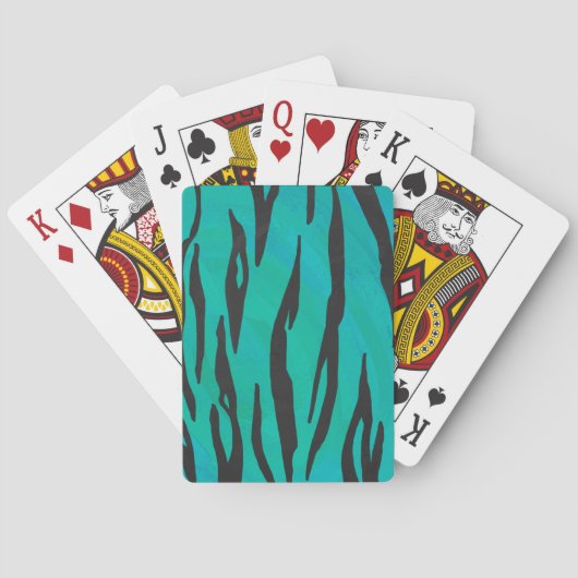 Jeu De Cartes Tiger noir et Turquoise (dos)