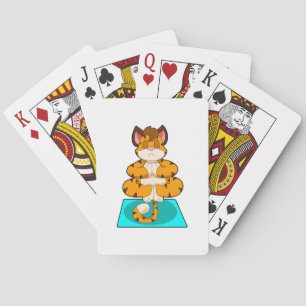 Jeu De Cartes Tigre au Yoga sur tapis de Yoga