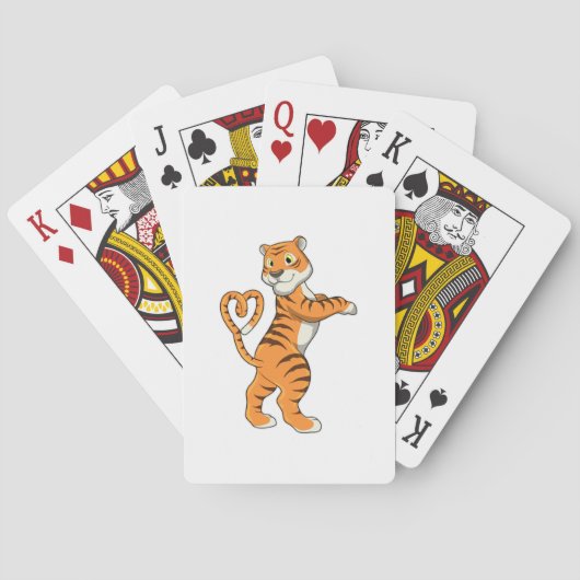 Jeu De Cartes Tigre avec coeur (dos)