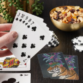 Jeu De Cartes Tigre avec tête tropicale (In Situ)
