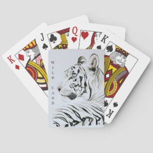 Jeu De Cartes Tigre blanc personnalisable