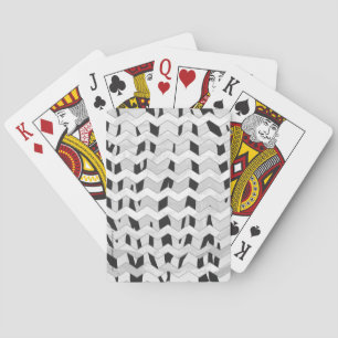 Jeu De Cartes Tigre Cheveron noir et blanc
