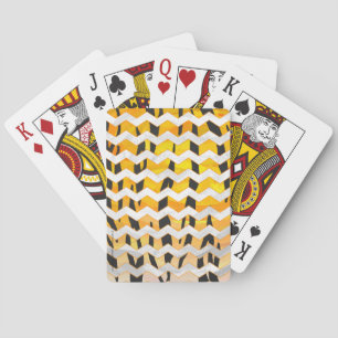 Jeu De Cartes Tigre Chevron noir et orange