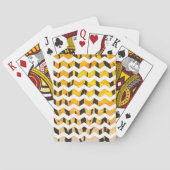Jeu De Cartes Tigre Chevron noir et orange (dos)