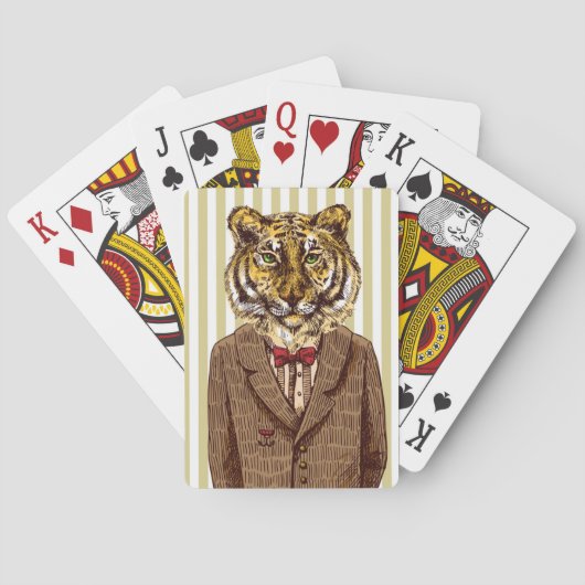Jeu De Cartes Tigre dans l'usage de soirée (dos)