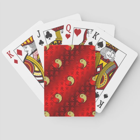 Jeu De Cartes Tigre de Métal (dos)