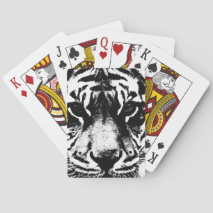 Jeu De Cartes Tigre noir et blanc