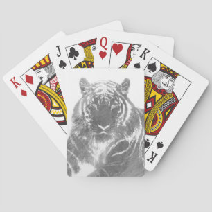 Jeu De Cartes Tigre noir et blanc