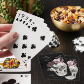 Jeu De Cartes Til Death Aquarelle Squelette Rose Mariage gothiqu (In Situ)