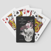 Jeu De Cartes Til Death Aquarelle Squelette Rose Mariage gothiqu (dos)