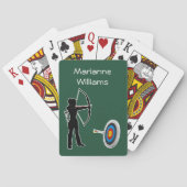 Jeu De Cartes Tir à l'arc Silhouette d'archère et cible (dos)