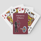 Jeu De Cartes Tir à l'arc Silhouette d'archère et cible (dos)